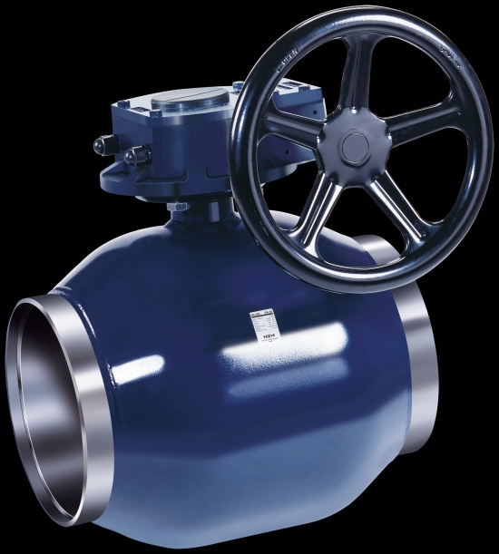 104200/S, Str�ckgr�nsventil, med v�xel och svets�ndar, DN200, PN25