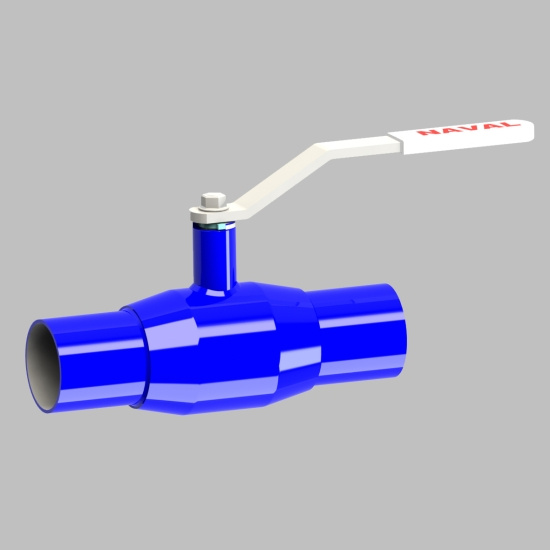 Naval, Kulventil, svets�ndar, bl�, DN65