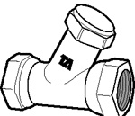 TA, Raditrim A, Returventil, rak, inv�ndig g�nga, G10