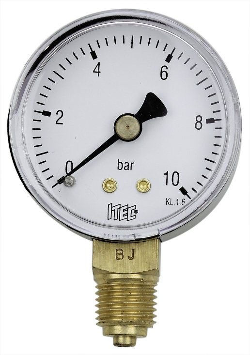 Beulco, 617A, Tryckm�tare, utv�ndig g�nga, ned�t, DN6