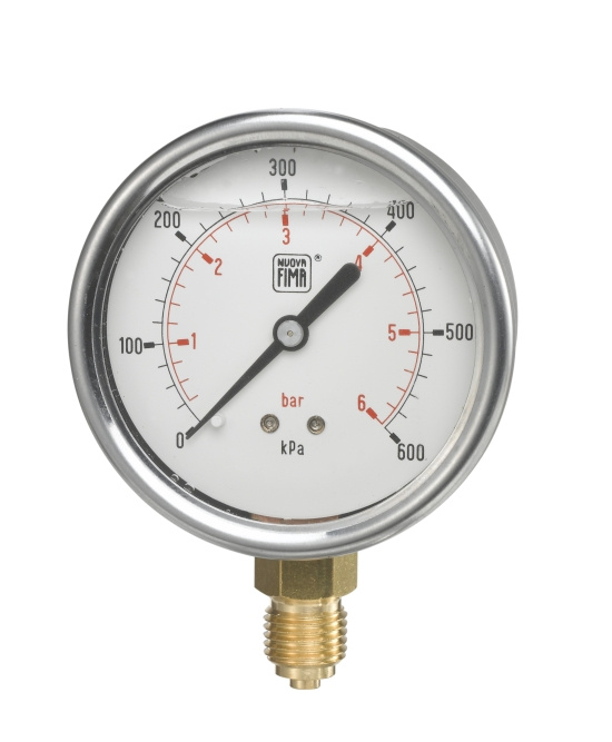 Beulco, MGS10/3A, Tryckm�tare, utv�ndig g�nga, ned�t, fylld, G8