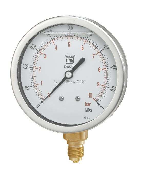 Beulco, MGS10/3A, Tryckm�tare, utv�ndig g�nga, ned�t, fylld, G10