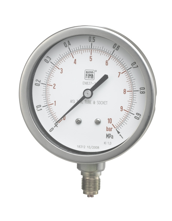 Beulco, MGS18/A, Tryckm�tare, utv�ndig g�nga, ned�t, fylld, G10