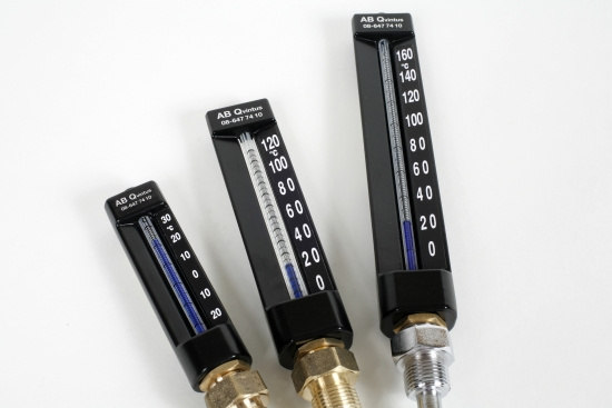 Q 606A241, Termometer, dykr�r rakt, 160mm, G15, 36x200