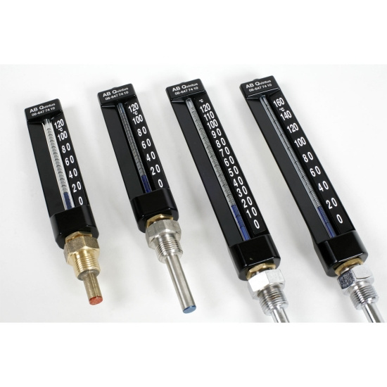 Termometer, dykr�r 63mm, rak l�ng, st�l