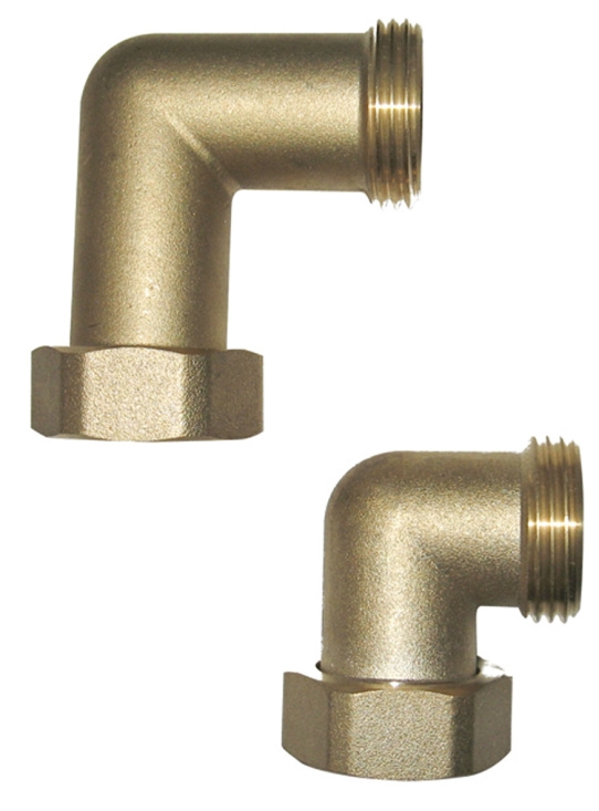 Uponor Push, Anslutningskoppling, vinkel inv�ndig/utv�ndig g�nga, m�ssing, G25