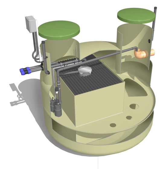 Baga, Biotank Gen 2, Biotank, med biomoduler, glasfiber