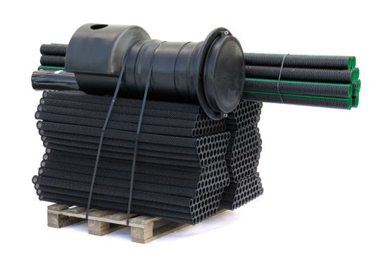 Uponor Infiltrationsmodulpaket med r�r och r�rdelar - 8 st infiltrationsmoduler f�r 1 hush�ll