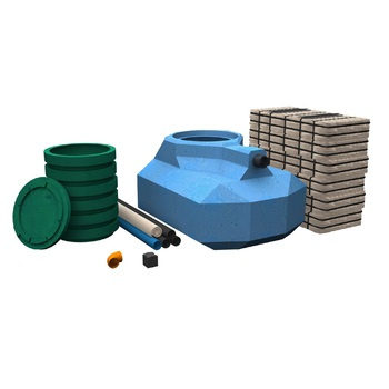 Slamavskiljarpaket FANN f�r BDT-Vatten med IN-DR�N 5 infiltration 5 - 2G