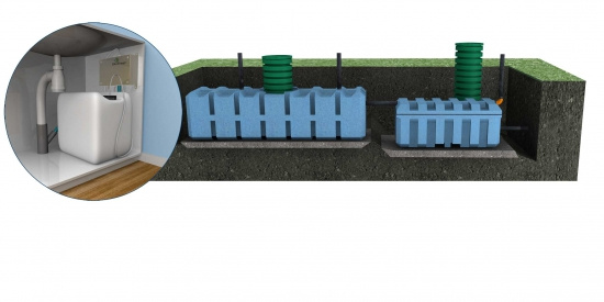 Minireningsverk - Fann IN-DR�N Biob�dd 5ce, WC+BDT (h�g skyddsniv�)