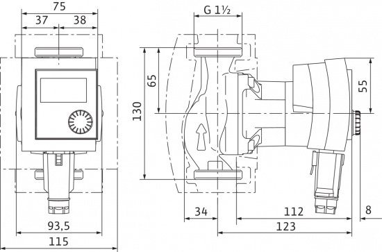 Cirkulationspump Wilo Stratos PICO 25/1-4-130