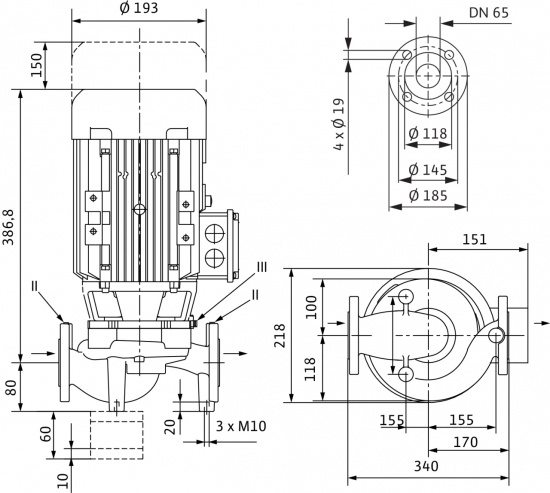 Cirkulationspump Wilo IPL 65/115-1,5/2