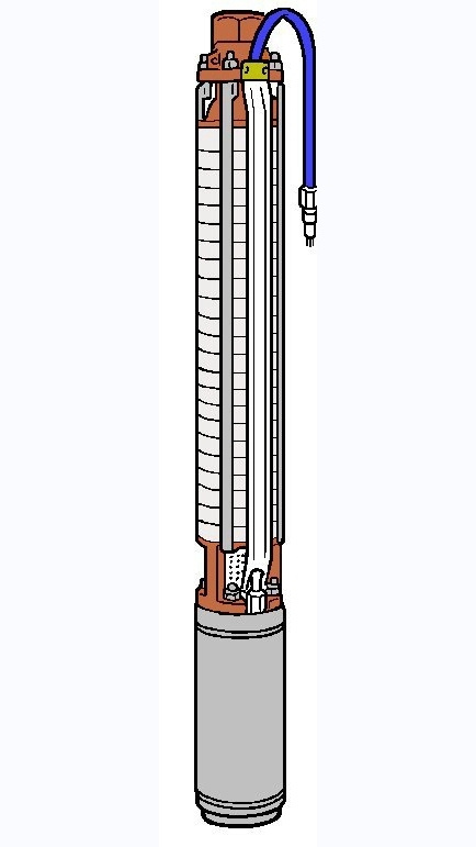 Debe, BN19, Djupbrunnspump, 1,1kW, 3x400V, 1,1kW, 3x400V