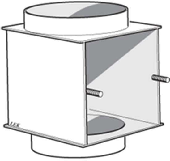 NIBE R�kr�r, svart, 159 / 139 mm, st�lpl�t