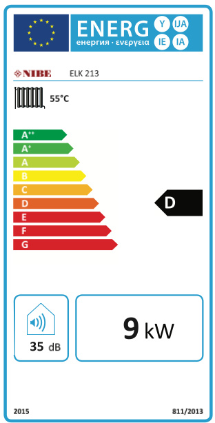 NIBE Elkassett, ELK-213, vit/gr�, 280x200x605