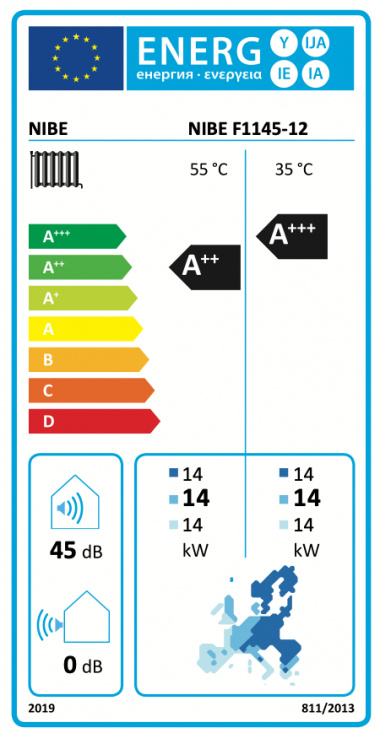V�rmepump F 1145-12  Utan Varmvattenberedare