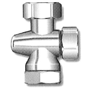 Thermopanel Avst�ngningsventil, TP AR, inv�ndig g�nga x l�pmutter, nickel