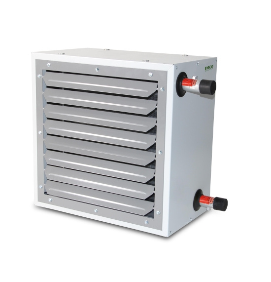 Eveco, AH2430.11, Fl�ktluftv�rmare, ljusgr� RAL7035, BxHxD 500x500x395