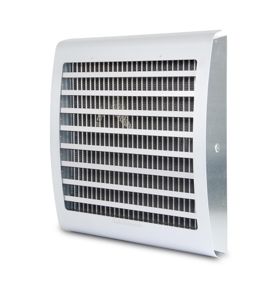 Eveco, SAVANA-V, Fl�ktluftv�rmare, Designutf�rande, silvergr�