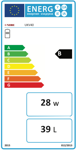 NIBE Utj�mningsk�rl, UKV 40, vit, 40L, �445x495