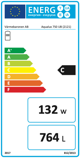 V�rmebaronen Ackumulatortank Aqualux UB 750, utan varmvattenberedare, 750L