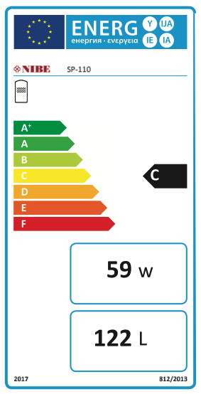 Nibe SP 110 L Dubbelmantlad varmvattenberedare 