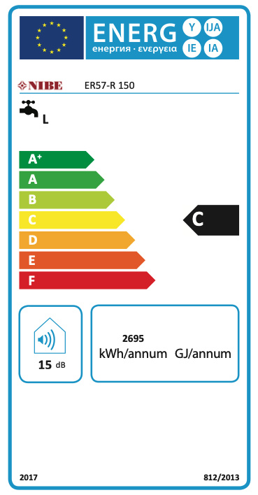 NIBE AB, Compact-R 150 ECO, Varmvattenberedare, korr-skydd av rostfri pl�t, SS2326