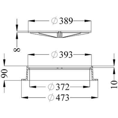 Brunnsbet�ckning, med fastskruvat lock, 400, ej k�rbar