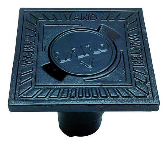 Holmgrens metall, Isiflo 353, Bet�ckning, fyrkantig, med text Vatten, svart