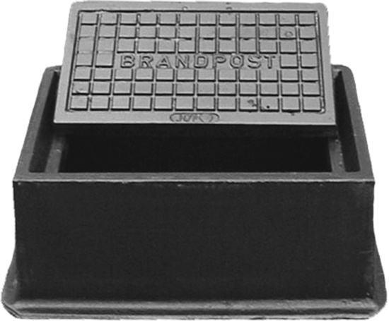 VATEK, Brandpostbet�ckning, med lock m�rkt BRANDPOST, B125