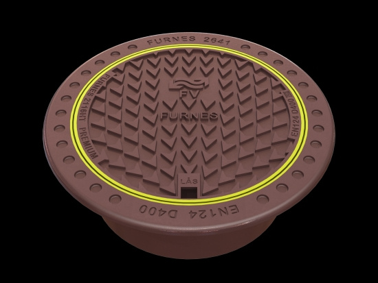 2641/2116HTPSFV, Ram och lock, med p�gjuten slitsad packning, 600, segj�rn