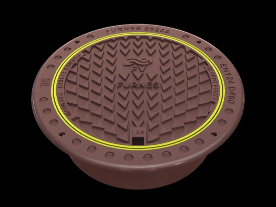 2624/2116HTPSFV, Nedstigningsbet�ckning, lock med p�gjuten packning, 640, segj�rn