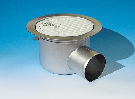 Bigg, Golvbrunn, vattenl�sinsats av plast, 220x110, rostfritt st�l SIS2333