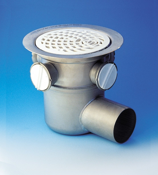 Sigex, Golvbrunn, plastinsats, 3 extra inlopp 32, 150x75, rostfritt st�l