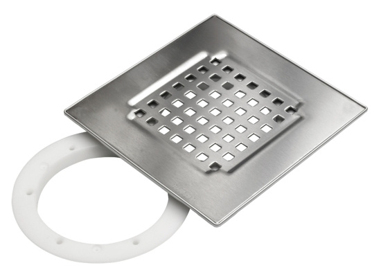 BL�CHER, Drain K200-Vu, Montageset, Vienna, utan skruv, 200x200