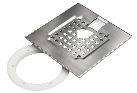 BL�CHER, Drain K200-Vus, Montageset, Vienna, slits, utan skruv, 200x200