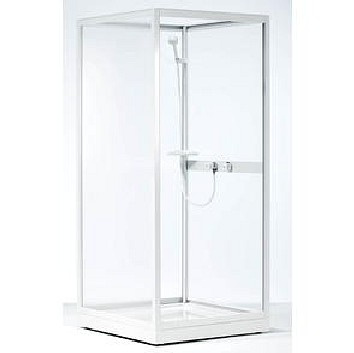 If� Next NK 88 VS, Duschkabin, styren carr� m�nster, vitlack, 80x80