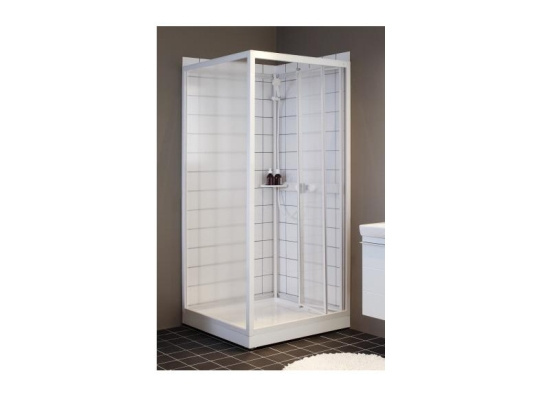 If� Next NK 79 VS, Duschkabin, styren carr� m�nster, vitlack, 70x90