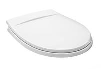 Gustavsberg, H�rdplastsits, med lock, kromade f�sten, vit