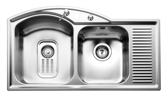 EP80LFV, Diskb�nk, med korgventil/vattenl�s, rostfri, 900x510mm