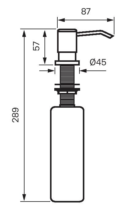 Tapwell Birillo BI228 Diskmedelspump - Krom