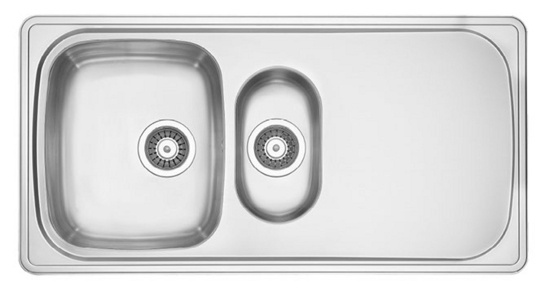 If�, F�stin F 965, Diskb�nk, sl�t pl�t med silventil  , rostfri