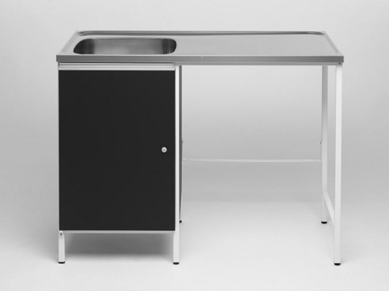 If�, Contura CAB12 V , Allb�nk, b�nkplan i sl�t rostfri pl�t, svart