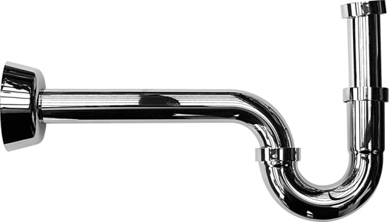 Faluplast, Falu 44835, Vattenl�ssats, rakt r�r och huv, f�rkromad