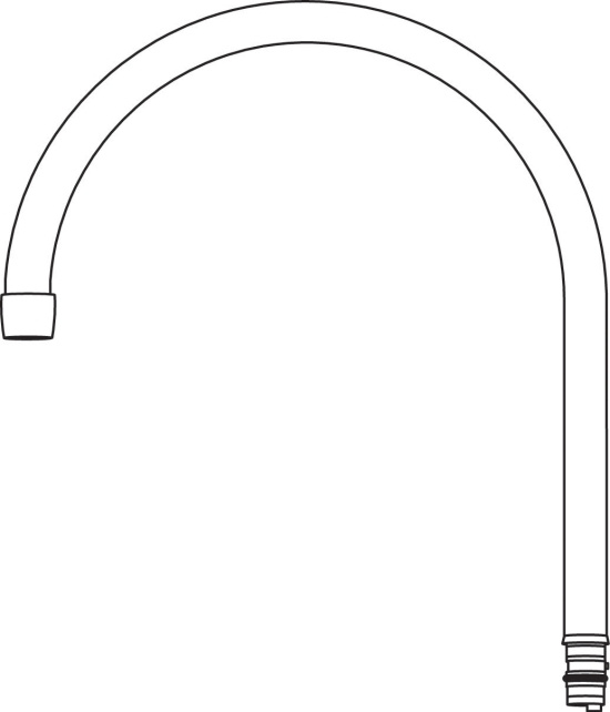 Utloppspip, h�g pip, f�rkromad