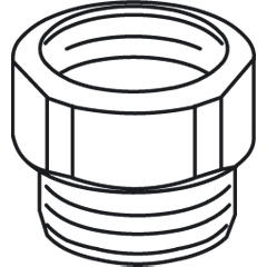 Nippel, inv�ndig/utv�ndig g�nga, G20xG20, f�rkromad