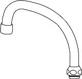 Oras, Utloppspip, giraffpip   , G20, L=250mm