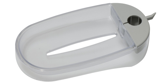 Tv�lkopp, transparent/krom, �18, plast