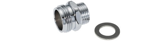 �verg�ngsnippel, utv�ndig g�nga packning, G15xG20, f�rkromad