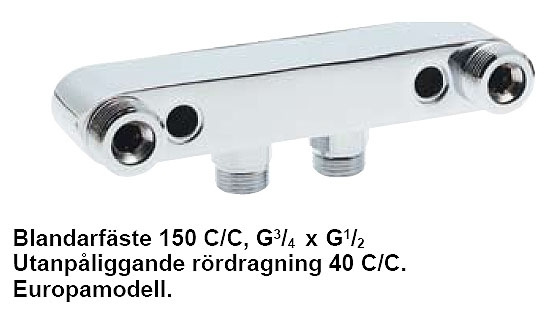 Trio, Blandarf�ste, utv�ndig g�nga, G15/G20, 40-150c/c